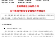 事业添彩明日停牌！又一A股，筹划控制权变更